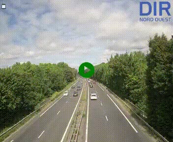 Webcam sur le périphérique de Caen (N814) à l'est de la ville, à Mondeville hauteur de la sortie 2, Presqu'île-Rives de l'Orne, au bout de l'autoroute A13