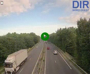 Webcam sur le périphérique de Caen (N814) à l'est de la ville, à Mondeville hauteur de la sortie 2, Presqu'île-Rives de l'Orne, au bout de l'autoroute A13