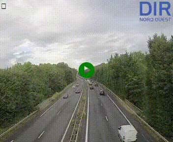Webcam sur le périphérique de Caen (N814) à l'est de la ville, à Mondeville hauteur de la sortie 2, Presqu'île-Rives de l'Orne, au bout de l'autoroute A13
