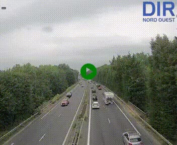 Webcam sur le périphérique de Caen (N814) à l'est de la ville, à Mondeville hauteur de la sortie 2, Presqu'île-Rives de l'Orne, au bout de l'autoroute A13