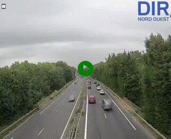 Webcam sur le périphérique de Caen (N814) à l'est de la ville, à Mondeville hauteur de la sortie 2, Presqu'île-Rives de l'Orne, au bout de l'autoroute A13