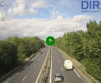 Webcam sur le périphérique de Caen (N814) à l'est de la ville, à Mondeville hauteur de la sortie 2, Presqu'île-Rives de l'Orne, au bout de l'autoroute A13