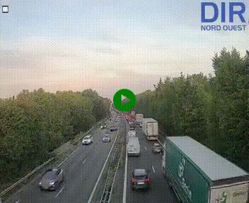 Webcam sur le périphérique de Caen (N814) à l'est de la ville, à Mondeville hauteur de la sortie 2, Presqu'île-Rives de l'Orne, au bout de l'autoroute A13