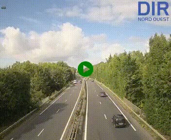 Webcam sur le périphérique de Caen (N814) à l'est de la ville, à Mondeville hauteur de la sortie 2, Presqu'île-Rives de l'Orne, au bout de l'autoroute A13