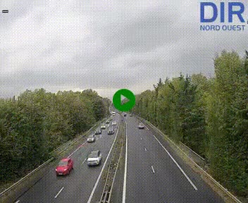 Webcam sur le périphérique de Caen (N814) à l'est de la ville, à Mondeville hauteur de la sortie 2, Presqu'île-Rives de l'Orne, au bout de l'autoroute A13