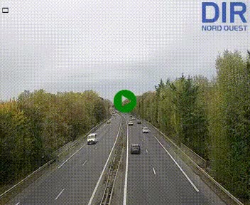 Webcam sur le périphérique de Caen (N814) à l'est de la ville, à Mondeville hauteur de la sortie 2, Presqu'île-Rives de l'Orne, au bout de l'autoroute A13