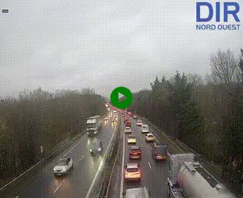 <h2>Webcam sur le périphérique de Caen (N814) à l'est de la ville, à Mondeville hauteur de la sortie 2, Presqu'île-Rives de l'Orne, au bout de l'autoroute A13</h2>
