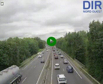 <h2>Webcam sur le périphérique de Caen (N814) à l'est de la ville, à Mondeville hauteur de la sortie 2, Presqu'île-Rives de l'Orne, au bout de l'autoroute A13</h2>