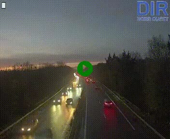 <h2>Webcam sur le périphérique de Caen (N814) à l'est de la ville, à Mondeville hauteur de la sortie 2, Presqu'île-Rives de l'Orne, au bout de l'autoroute A13</h2>
