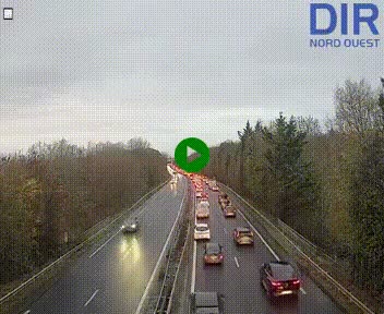 <h2>Webcam sur le périphérique de Caen (N814) à l'est de la ville, à Mondeville hauteur de la sortie 2, Presqu'île-Rives de l'Orne, au bout de l'autoroute A13</h2>
