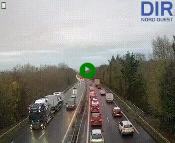 <h2>Webcam sur le périphérique de Caen (N814) à l'est de la ville, à Mondeville hauteur de la sortie 2, Presqu'île-Rives de l'Orne, au bout de l'autoroute A13</h2>