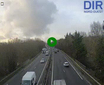 <h2>Webcam sur le périphérique de Caen (N814) à l'est de la ville, à Mondeville hauteur de la sortie 2, Presqu'île-Rives de l'Orne, au bout de l'autoroute A13</h2>