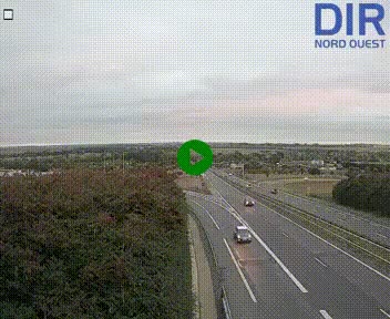 <h2>Webcam au début de l'A84 sur le périphérique Ouest de Caen (N814) à hauteur de la sortie 9, Porte de Bretagne</h2>