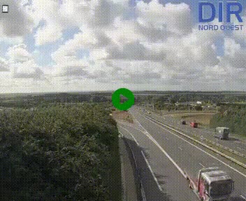 <h2>Webcam au début de l'A84 sur le périphérique Ouest de Caen (N814) à hauteur de la sortie 9, Porte de Bretagne</h2>