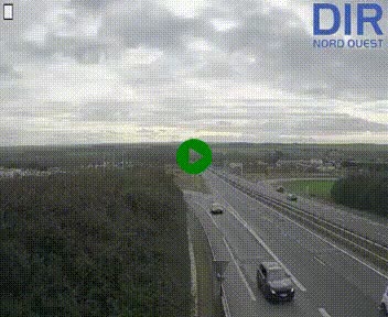 <h2>Webcam au début de l'A84 sur le périphérique Ouest de Caen (N814) à hauteur de la sortie 9, Porte de Bretagne</h2>