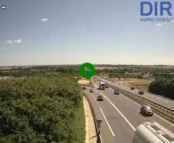 Webcam au début de l'A84 sur le périphérique Ouest de Caen (N814) à hauteur de la sortie 9, Porte de Bretagne