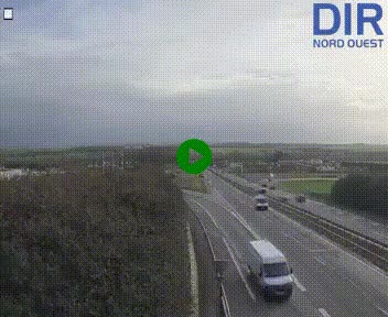 Webcam au début de l'A84 sur le périphérique Ouest de Caen (N814) à hauteur de la sortie 9, Porte de Bretagne
