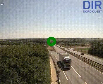 <h2>Webcam au début de l'A84 sur le périphérique Ouest de Caen (N814) à hauteur de la sortie 9, Porte de Bretagne</h2>