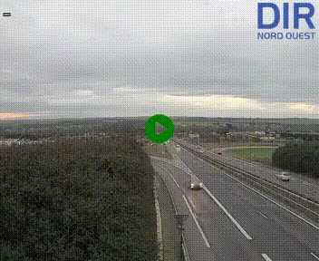 <h2>Webcam au début de l'A84 sur le périphérique Ouest de Caen (N814) à hauteur de la sortie 9, Porte de Bretagne</h2>