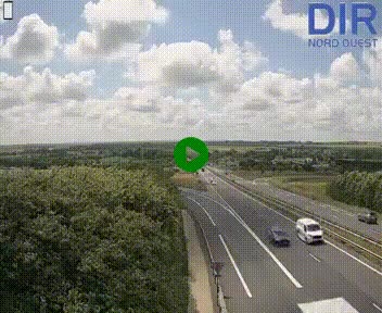 Webcam au début de l'A84 sur le périphérique Ouest de Caen (N814) à hauteur de la sortie 9, Porte de Bretagne