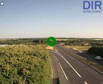 Webcam au début de l'A84 sur le périphérique Ouest de Caen (N814) à hauteur de la sortie 9, Porte de Bretagne