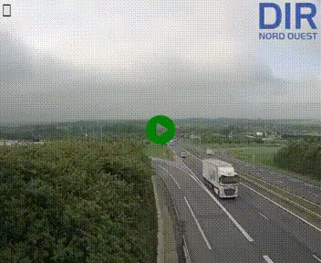 Webcam au début de l'A84 sur le périphérique Ouest de Caen (N814) à hauteur de la sortie 9, Porte de Bretagne
