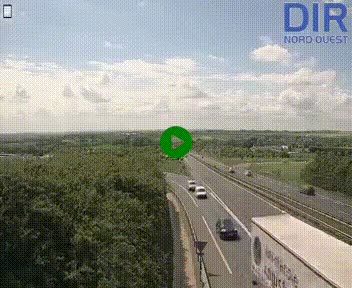 Webcam au début de l'A84 sur le périphérique Ouest de Caen (N814) à hauteur de la sortie 9, Porte de Bretagne