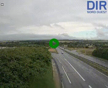 Webcam au début de l'A84 sur le périphérique Ouest de Caen (N814) à hauteur de la sortie 9, Porte de Bretagne