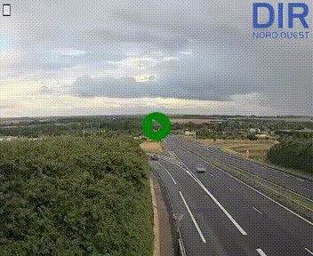 Webcam au début de l'A84 sur le périphérique Ouest de Caen (N814) à hauteur de la sortie 9, Porte de Bretagne
