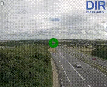 Webcam au début de l'A84 sur le périphérique Ouest de Caen (N814) à hauteur de la sortie 9, Porte de Bretagne