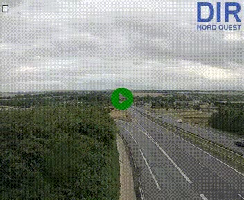 Webcam au début de l'A84 sur le périphérique Ouest de Caen (N814) à hauteur de la sortie 9, Porte de Bretagne