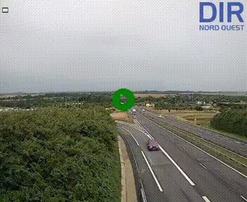 Webcam au début de l'A84 sur le périphérique Ouest de Caen (N814) à hauteur de la sortie 9, Porte de Bretagne