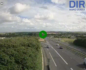 Webcam au début de l'A84 sur le périphérique Ouest de Caen (N814) à hauteur de la sortie 9, Porte de Bretagne