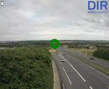 Webcam au début de l'A84 sur le périphérique Ouest de Caen (N814) à hauteur de la sortie 9, Porte de Bretagne