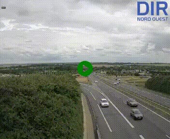 Webcam au début de l'A84 sur le périphérique Ouest de Caen (N814) à hauteur de la sortie 9, Porte de Bretagne