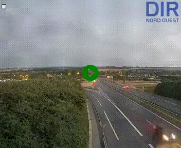 Webcam au début de l'A84 sur le périphérique Ouest de Caen (N814) à hauteur de la sortie 9, Porte de Bretagne