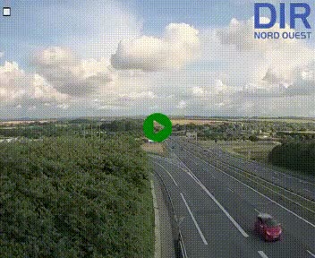 Webcam au début de l'A84 sur le périphérique Ouest de Caen (N814) à hauteur de la sortie 9, Porte de Bretagne