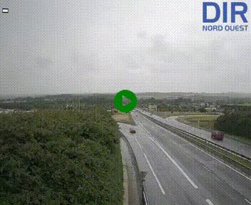 Webcam au début de l'A84 sur le périphérique Ouest de Caen (N814) à hauteur de la sortie 9, Porte de Bretagne