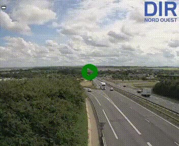 Webcam au début de l'A84 sur le périphérique Ouest de Caen (N814) à hauteur de la sortie 9, Porte de Bretagne