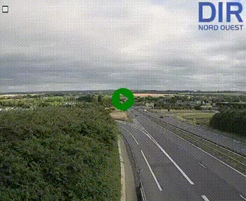 Webcam au début de l'A84 sur le périphérique Ouest de Caen (N814) à hauteur de la sortie 9, Porte de Bretagne