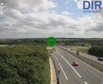 Webcam au début de l'A84 sur le périphérique Ouest de Caen (N814) à hauteur de la sortie 9, Porte de Bretagne