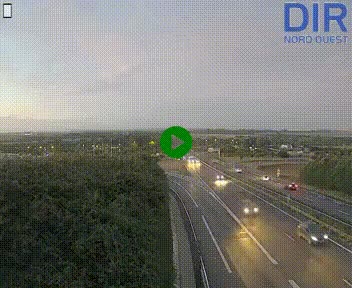 Webcam au début de l'A84 sur le périphérique Ouest de Caen (N814) à hauteur de la sortie 9, Porte de Bretagne