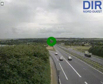 Webcam au début de l'A84 sur le périphérique Ouest de Caen (N814) à hauteur de la sortie 9, Porte de Bretagne