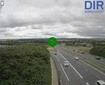 Webcam au début de l'A84 sur le périphérique Ouest de Caen (N814) à hauteur de la sortie 9, Porte de Bretagne