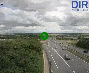 Webcam au début de l'A84 sur le périphérique Ouest de Caen (N814) à hauteur de la sortie 9, Porte de Bretagne