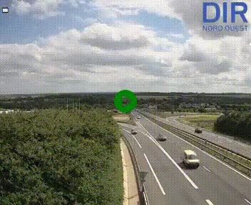 Webcam au début de l'A84 sur le périphérique Ouest de Caen (N814) à hauteur de la sortie 9, Porte de Bretagne