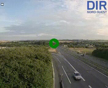 Webcam au début de l'A84 sur le périphérique Ouest de Caen (N814) à hauteur de la sortie 9, Porte de Bretagne