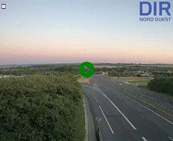 Webcam au début de l'A84 sur le périphérique Ouest de Caen (N814) à hauteur de la sortie 9, Porte de Bretagne