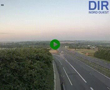 Webcam au début de l'A84 sur le périphérique Ouest de Caen (N814) à hauteur de la sortie 9, Porte de Bretagne
