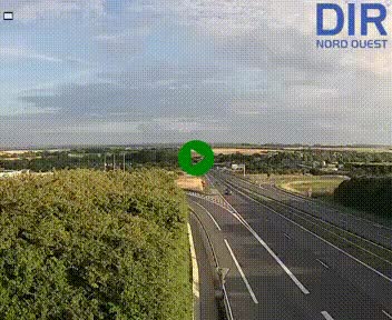 Webcam au début de l'A84 sur le périphérique Ouest de Caen (N814) à hauteur de la sortie 9, Porte de Bretagne